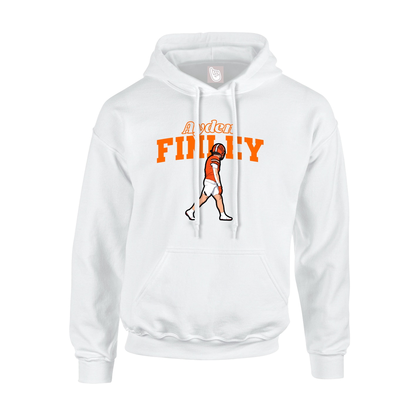 Hoodie — Name Arch in White
