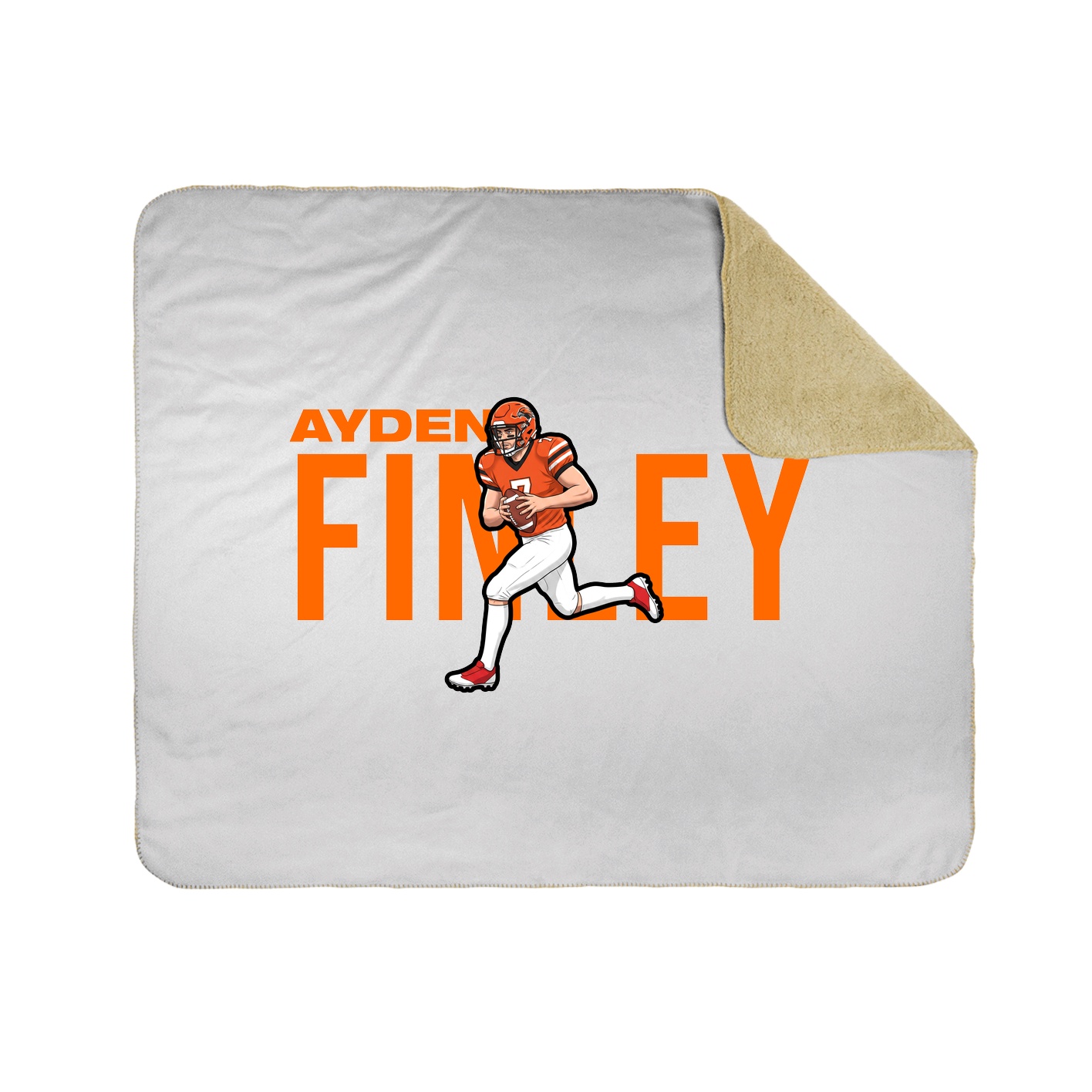 Throw Blanket — Player Name in White