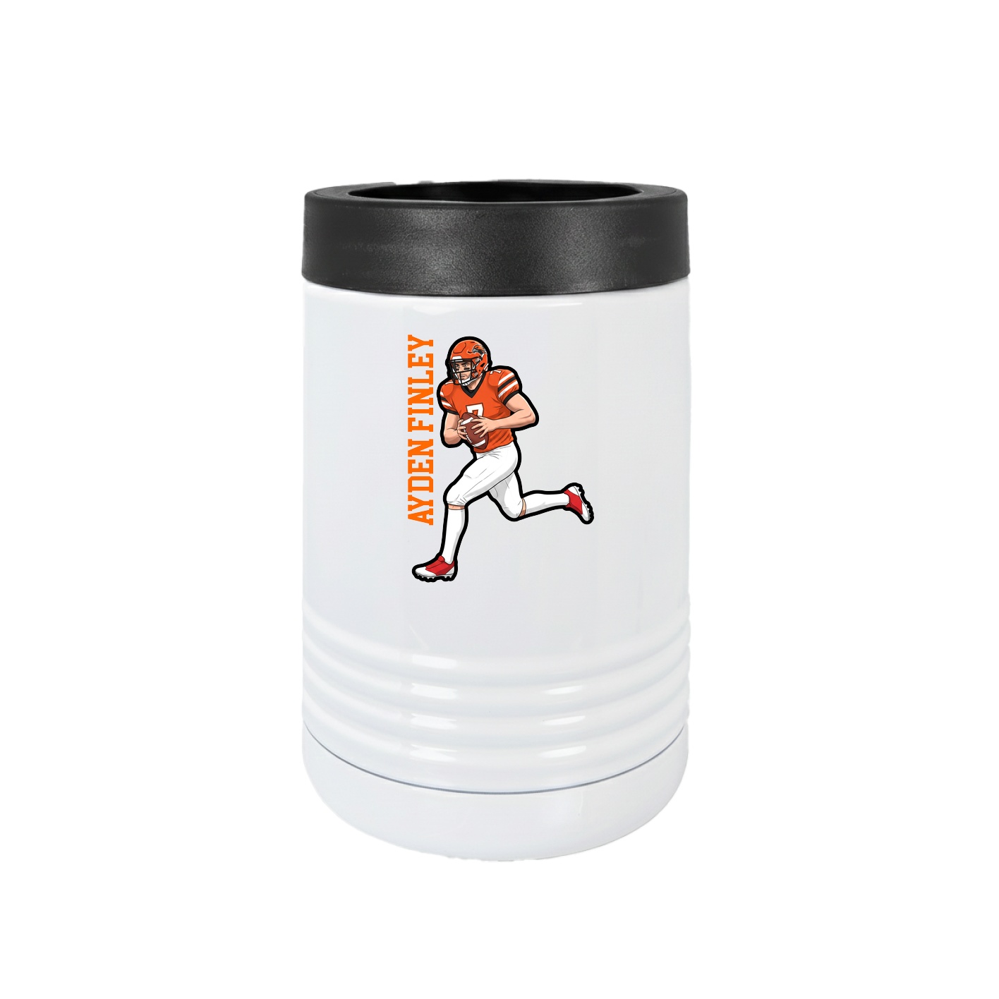 Beverage Holder — Name Vertical in White