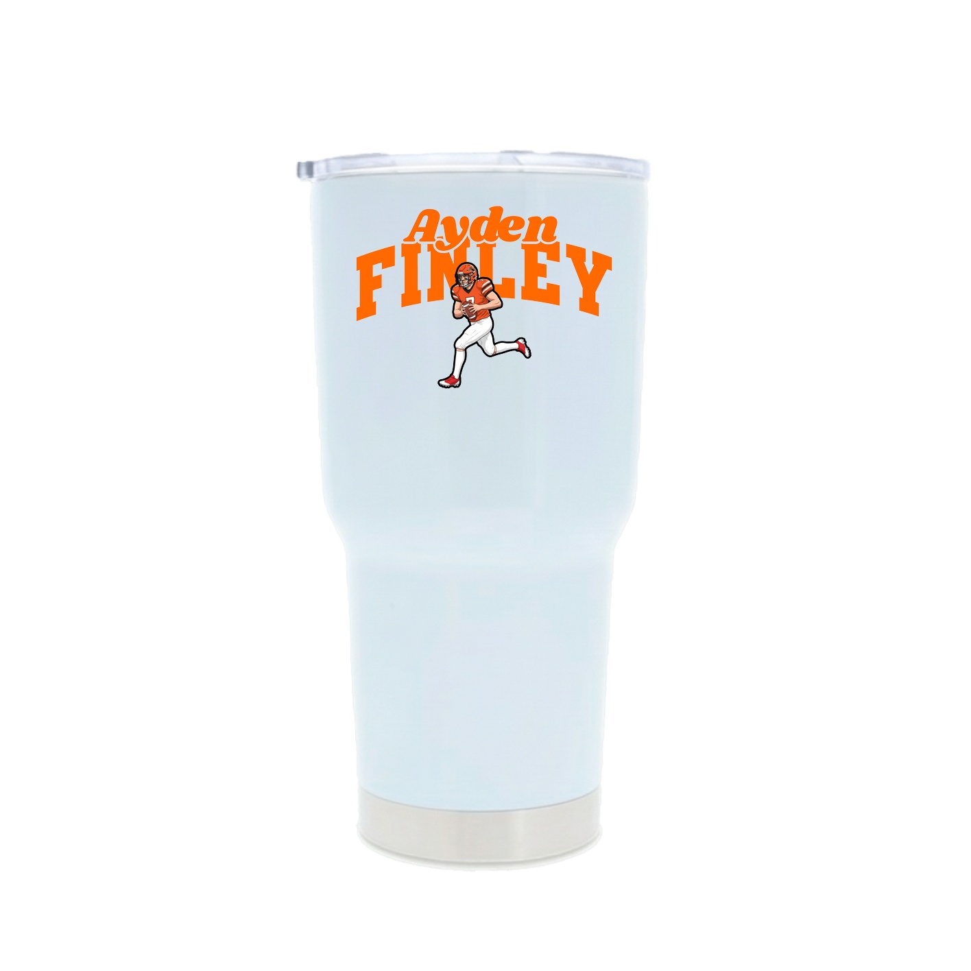 30oz Stainless Steel Tumbler — Signature Arch in White