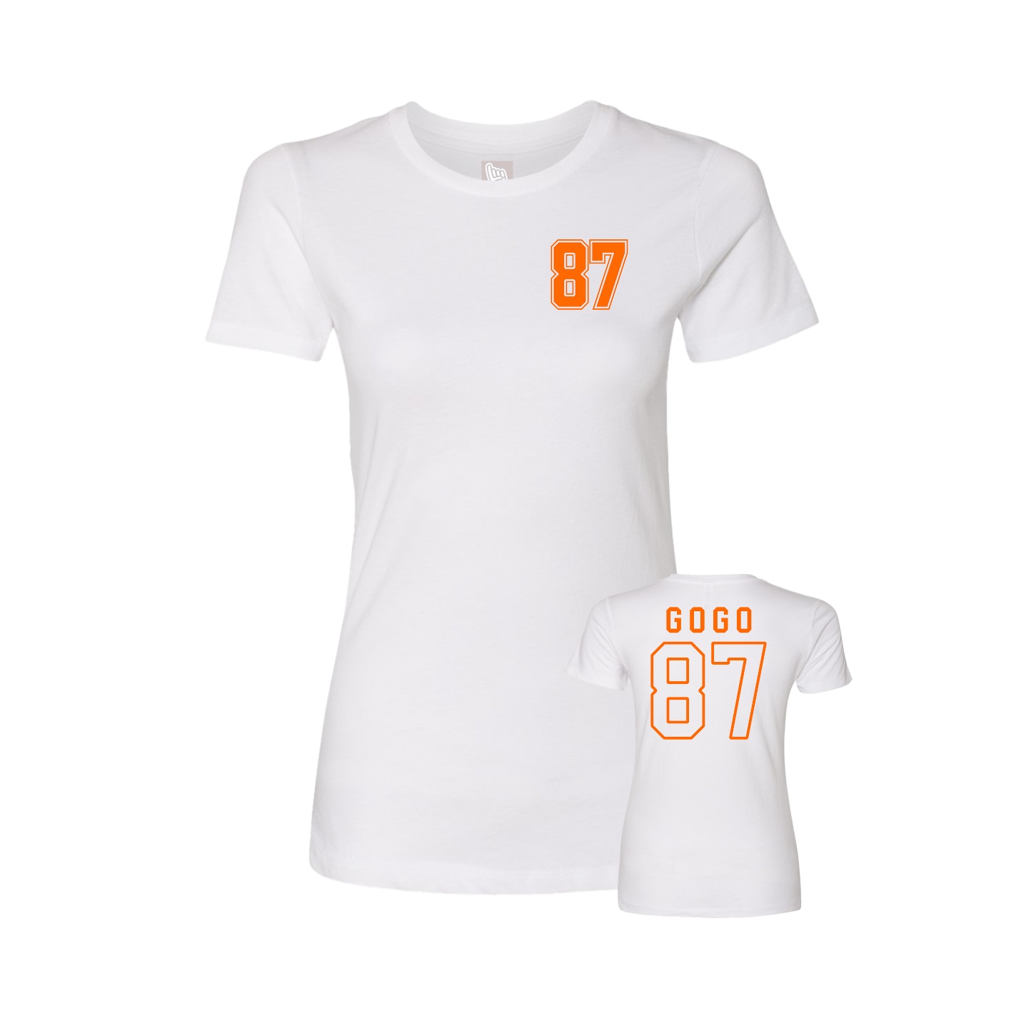 Womens Tee — Chest Back in White