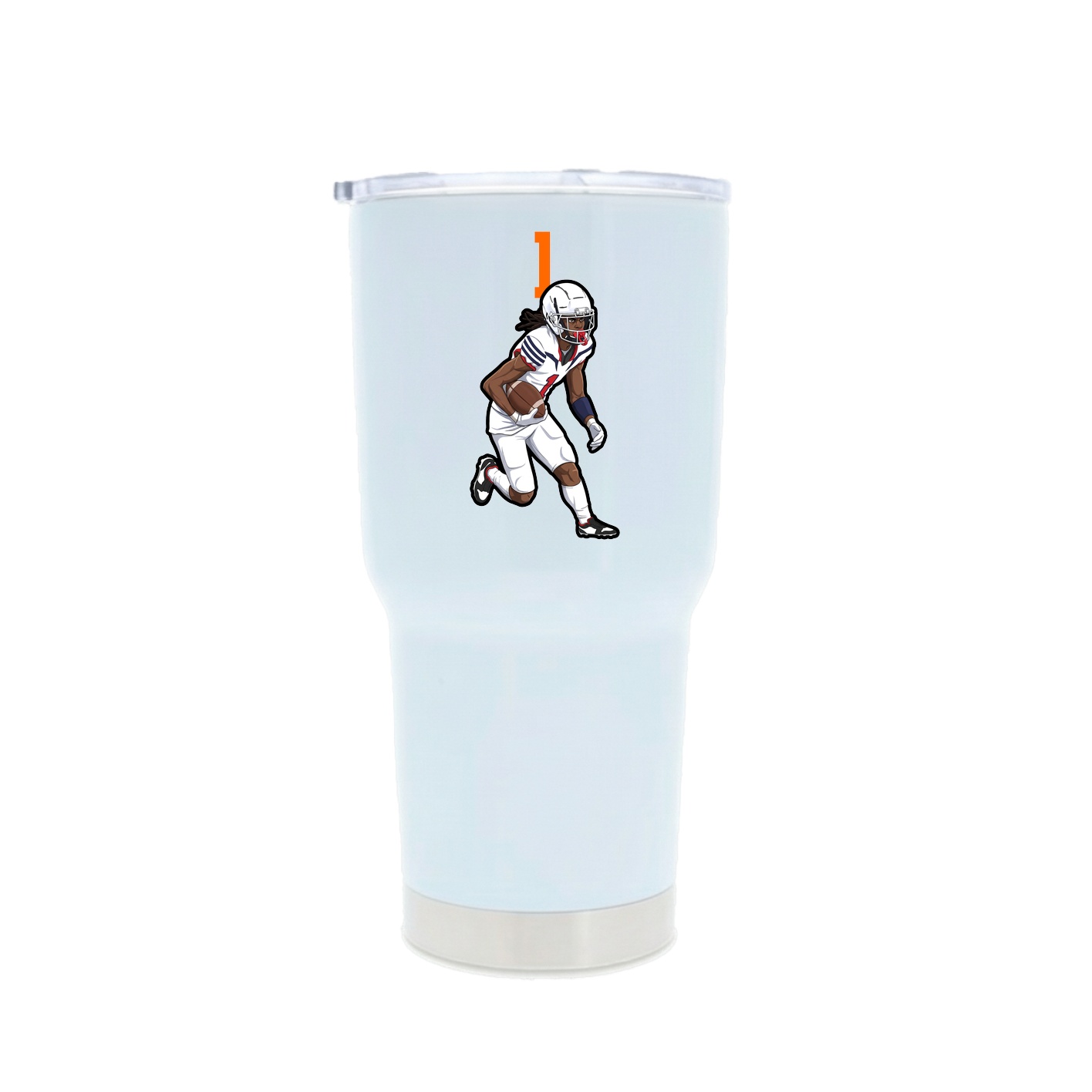 30oz Stainless Steel Tumbler — Number Top in White
