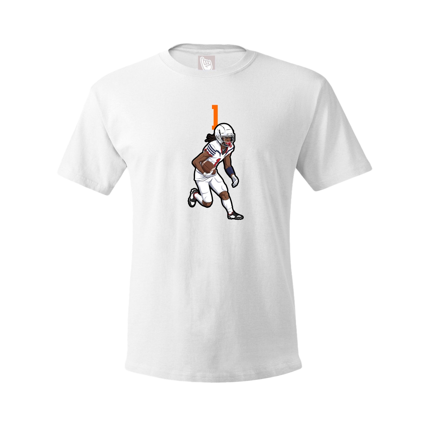 Youth Tee — Number Top in White