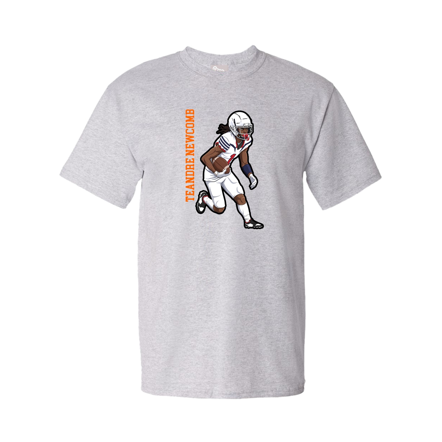 Tee — Name Vertical in Grey