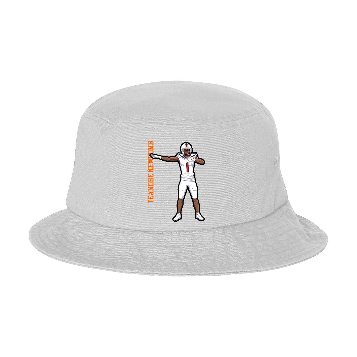 Bucket Cap — Name Vertical in White