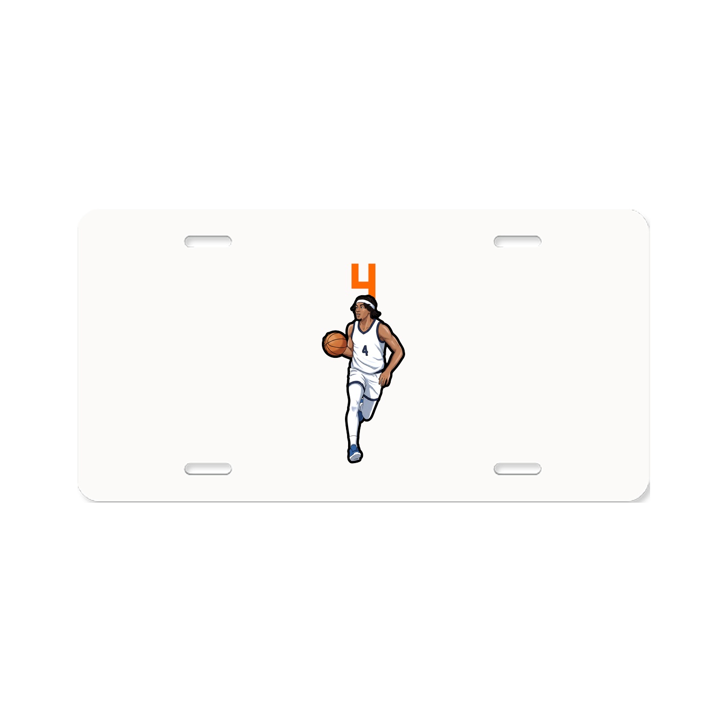 License Plate — Number Top in Classic