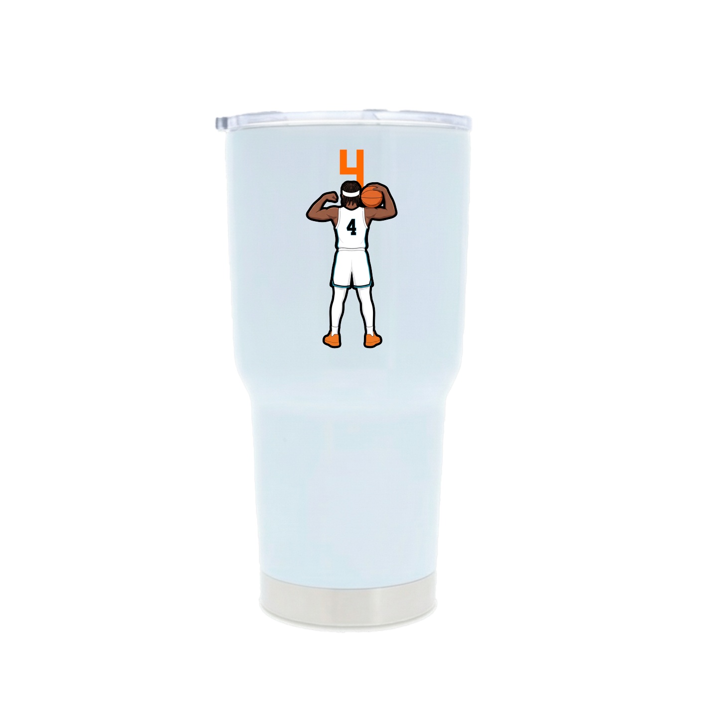 30oz Stainless Steel Tumbler — Number Top in White