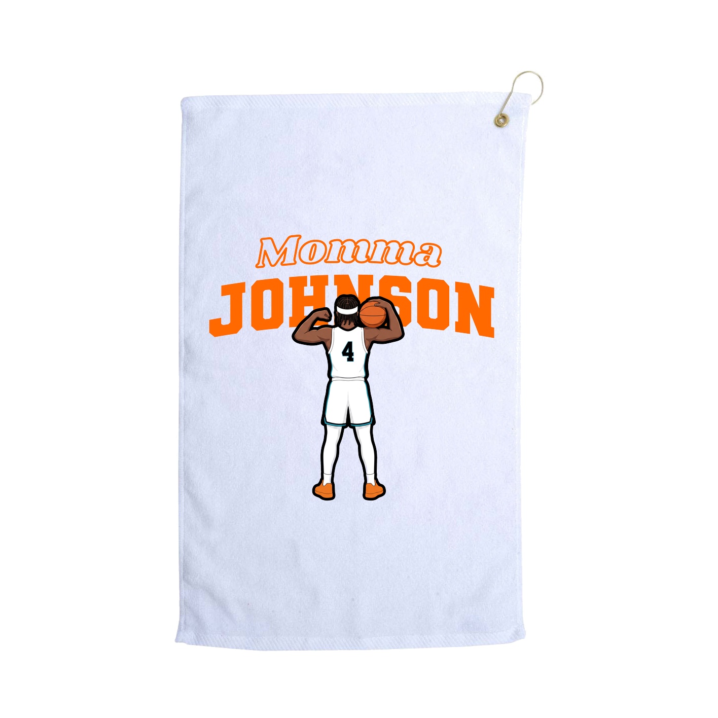 Golf Towel — Mothers Day Block in White