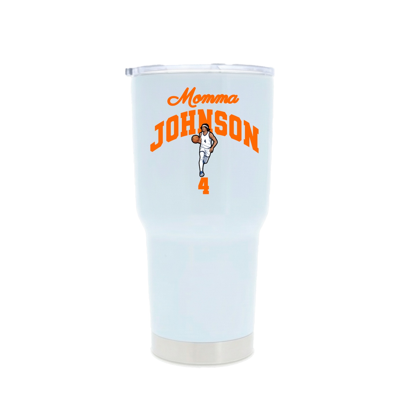 30oz Stainless Steel Tumbler — Mothers Day Arch in White