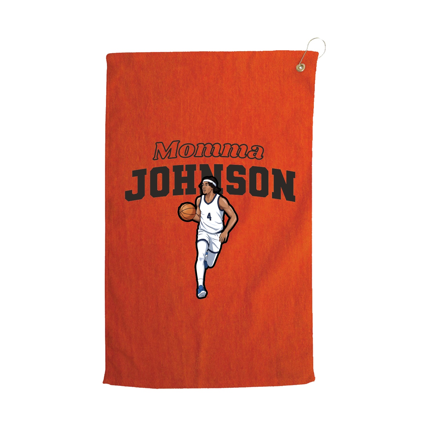 Golf Towel — Mothers Day Block in Orange