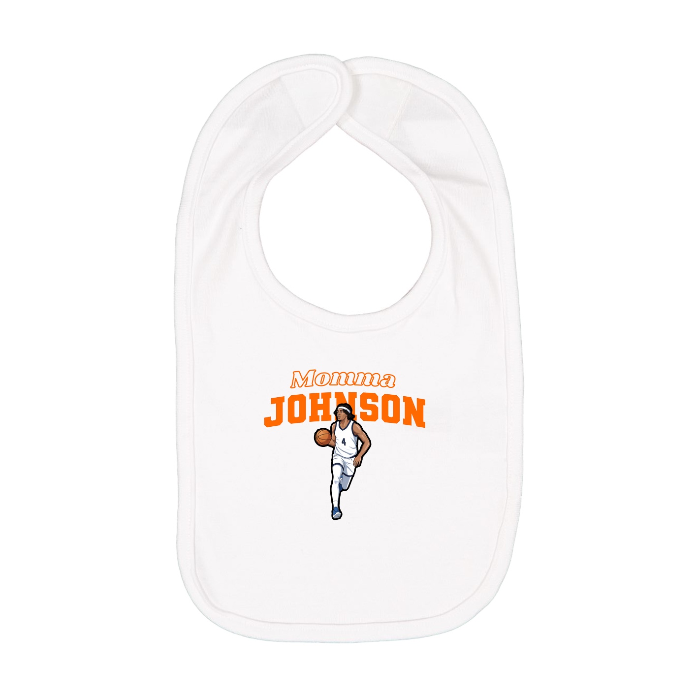 Infant Bib — Mothers Day Block in White