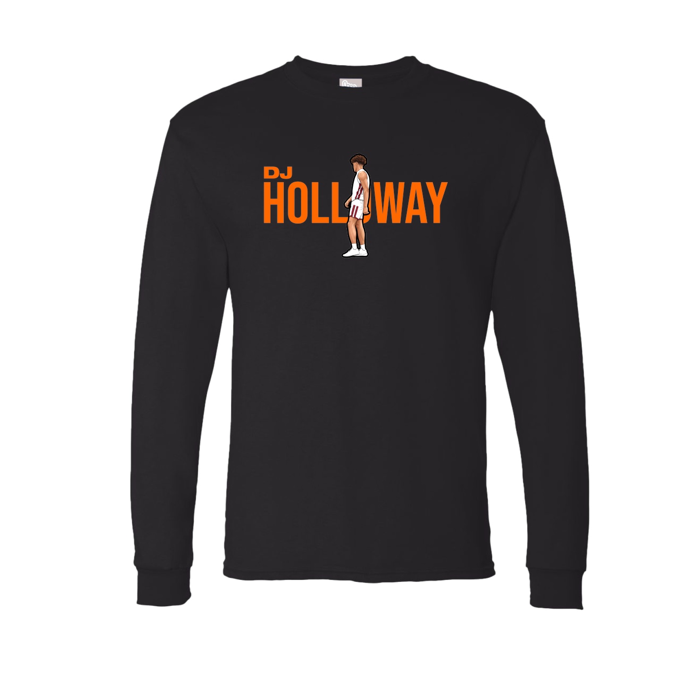 Long Sleeve Tee — Player Name in Black