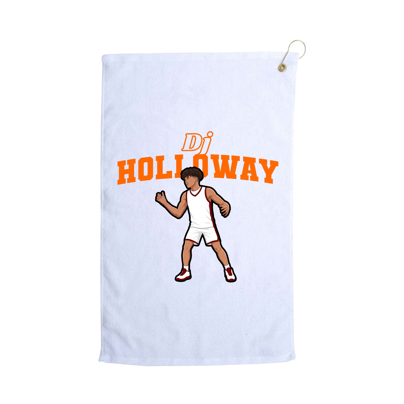 Golf Towel — Name Arch in White