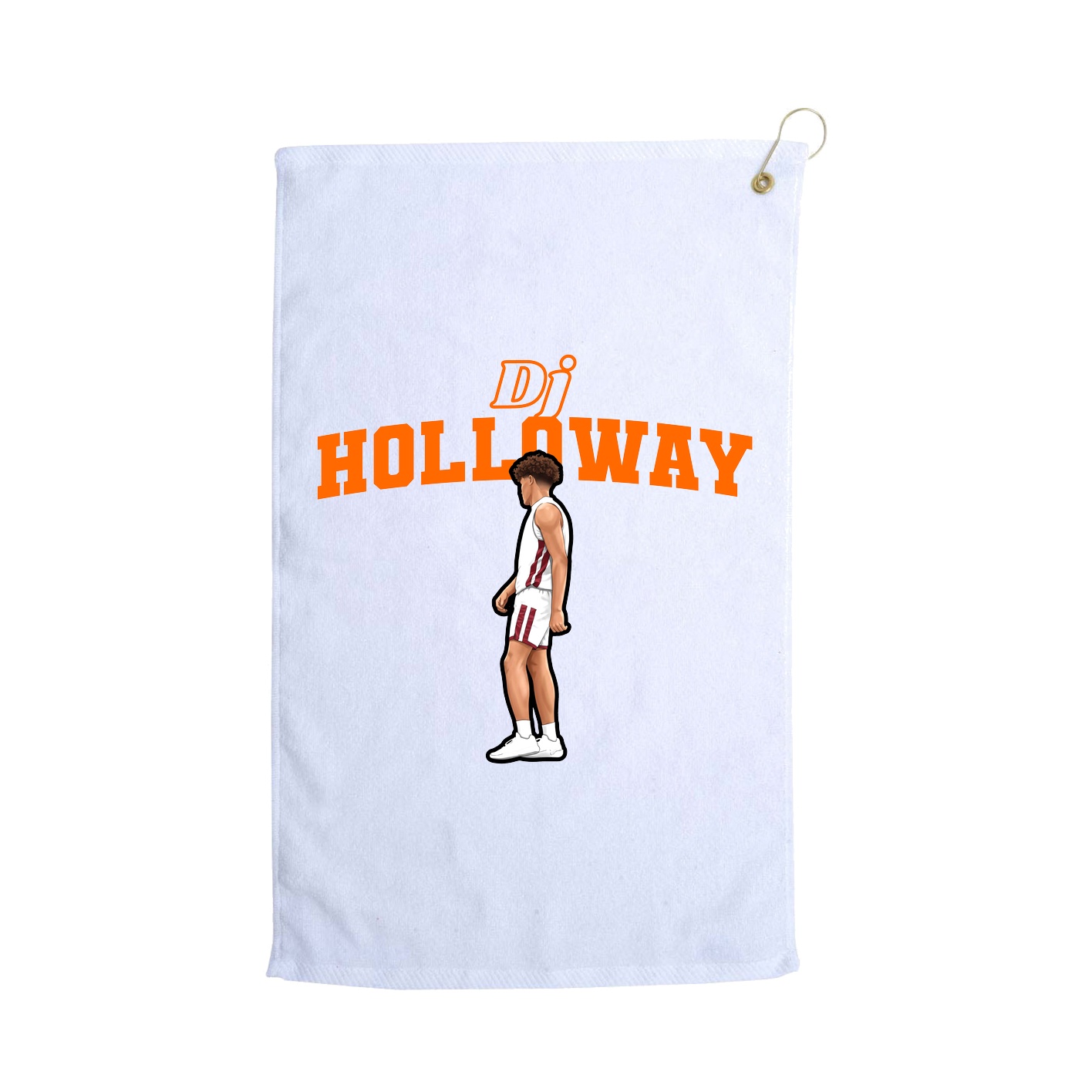 Golf Towel — Name Arch in White