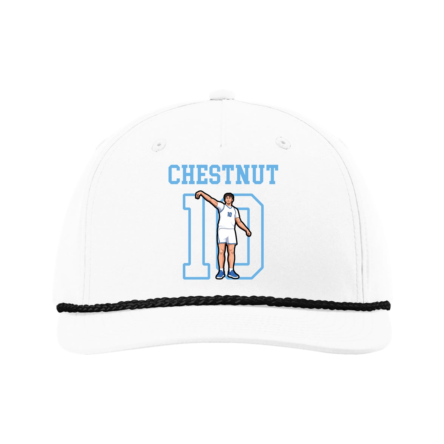 Five-Panel Classic Rope Cap — Shirsey in White