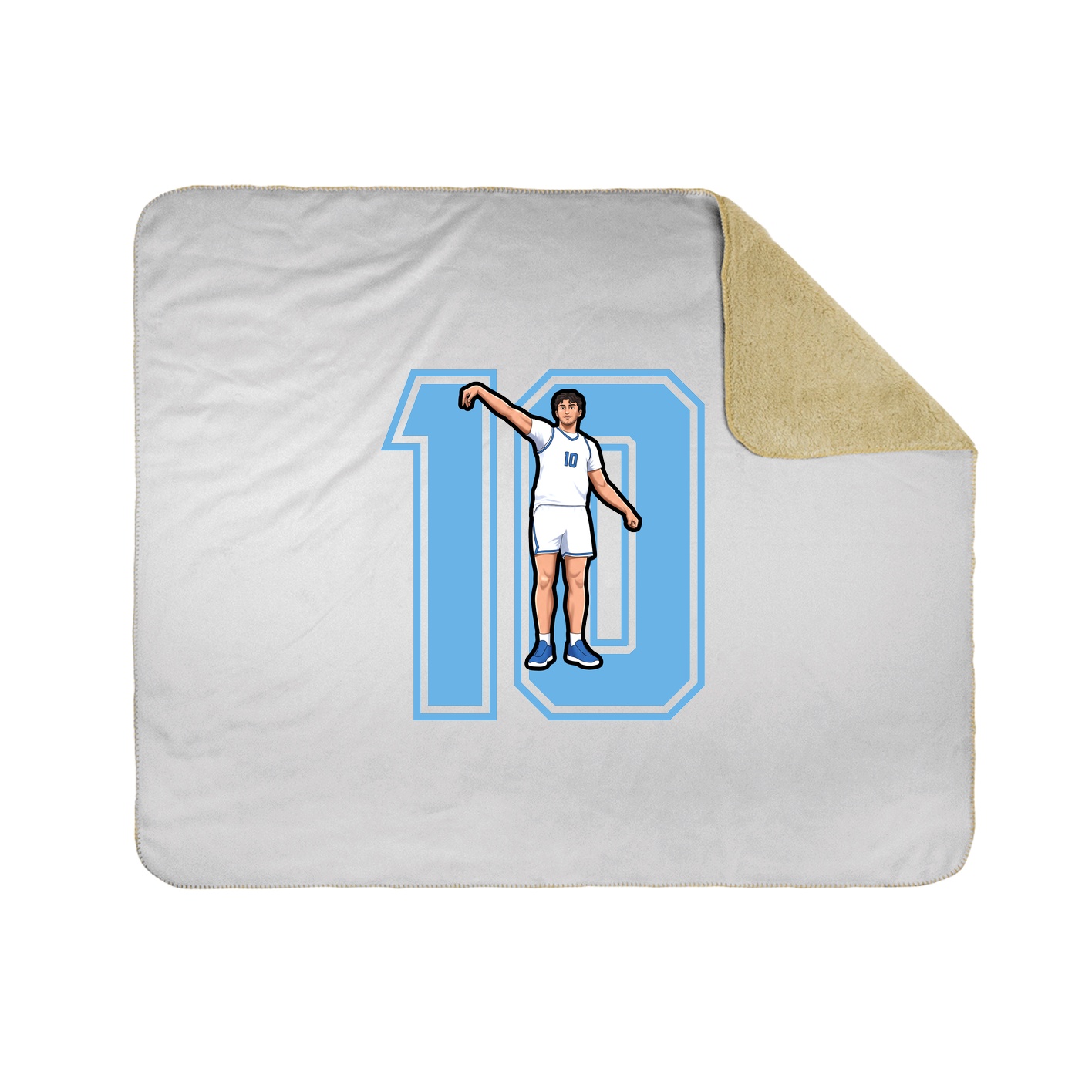 Throw Blanket — Number in White