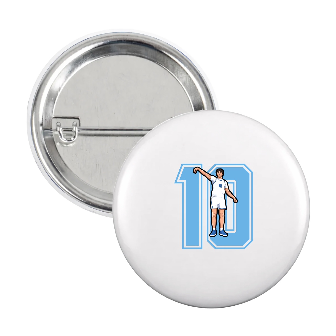 Game Day Button — Number in White