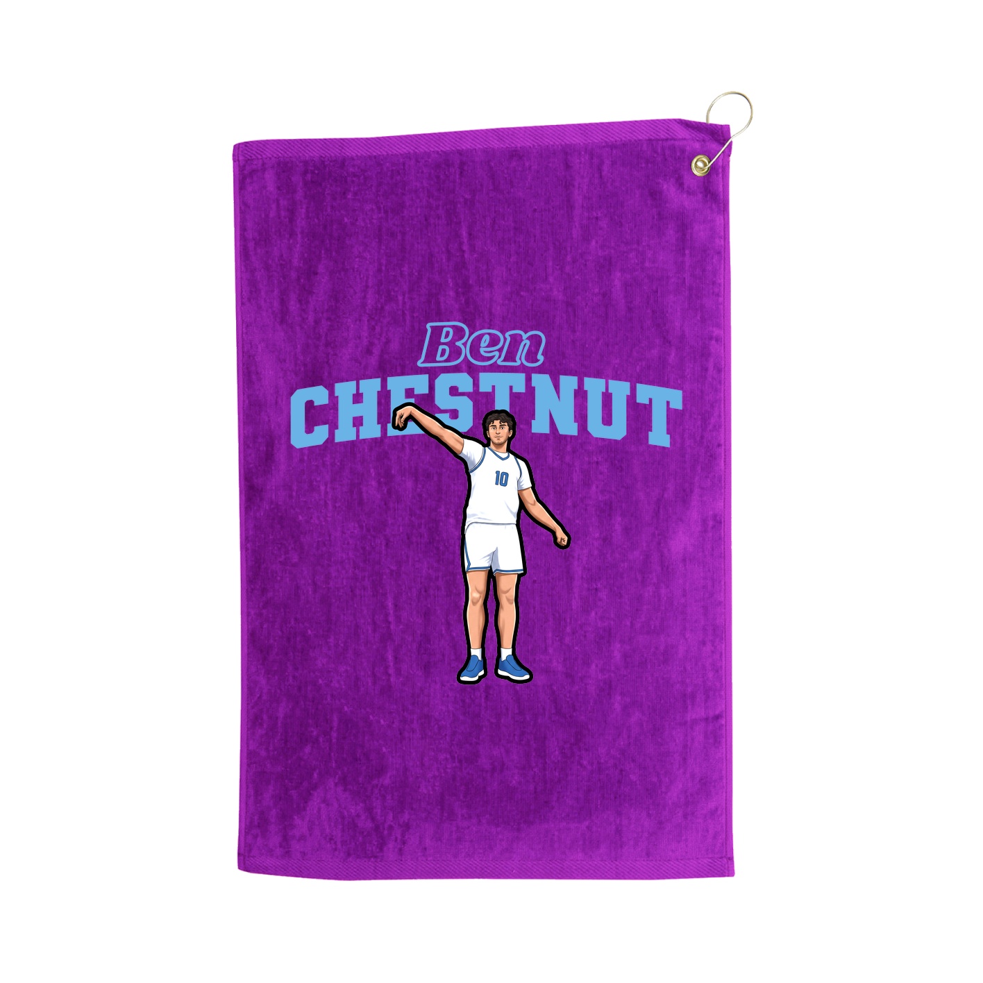 Golf Towel — Name Arch in Purple