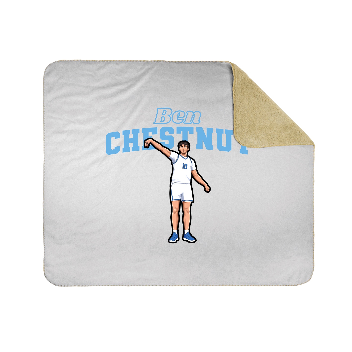 Throw Blanket — Name Arch in White