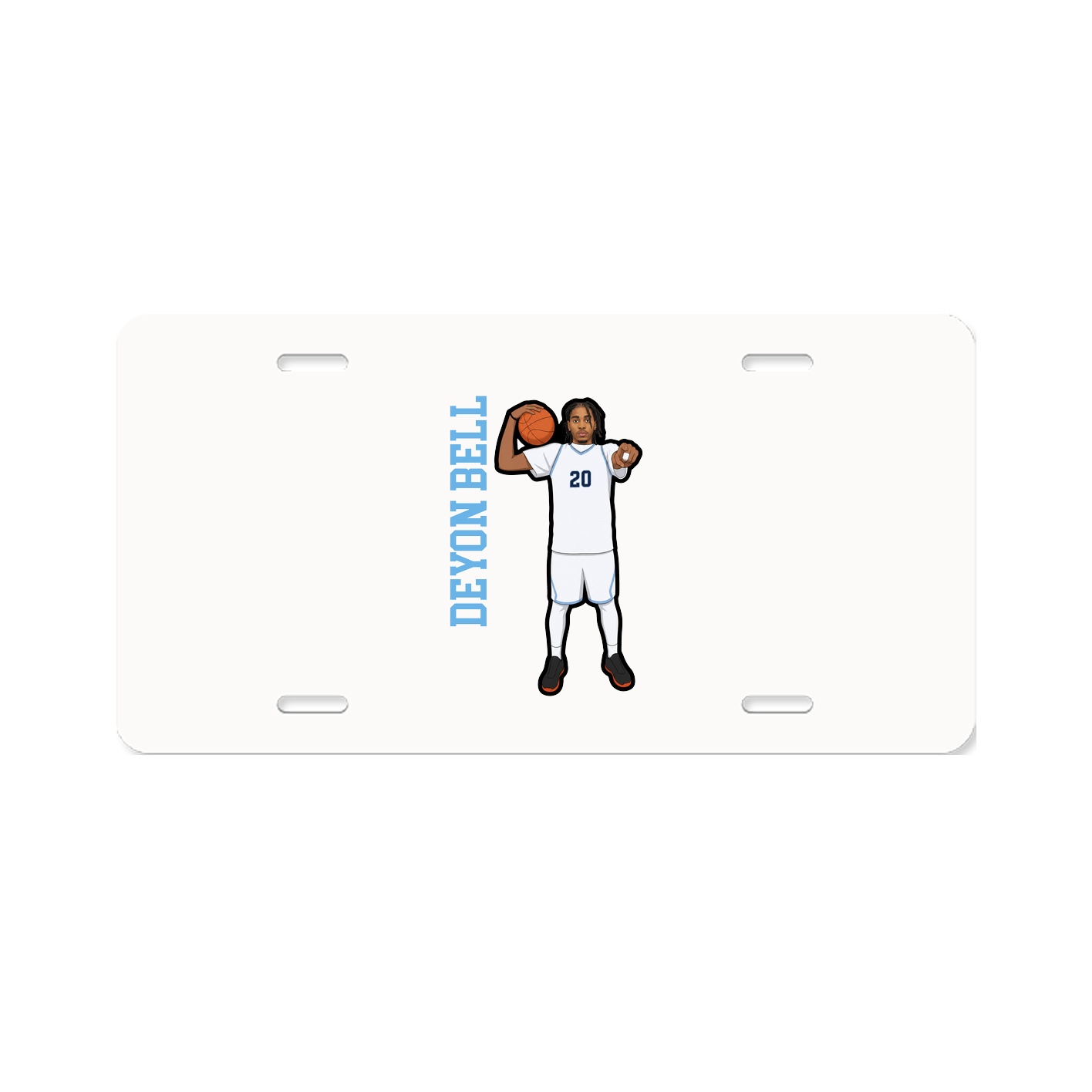 License Plate — Name Vertical in Classic