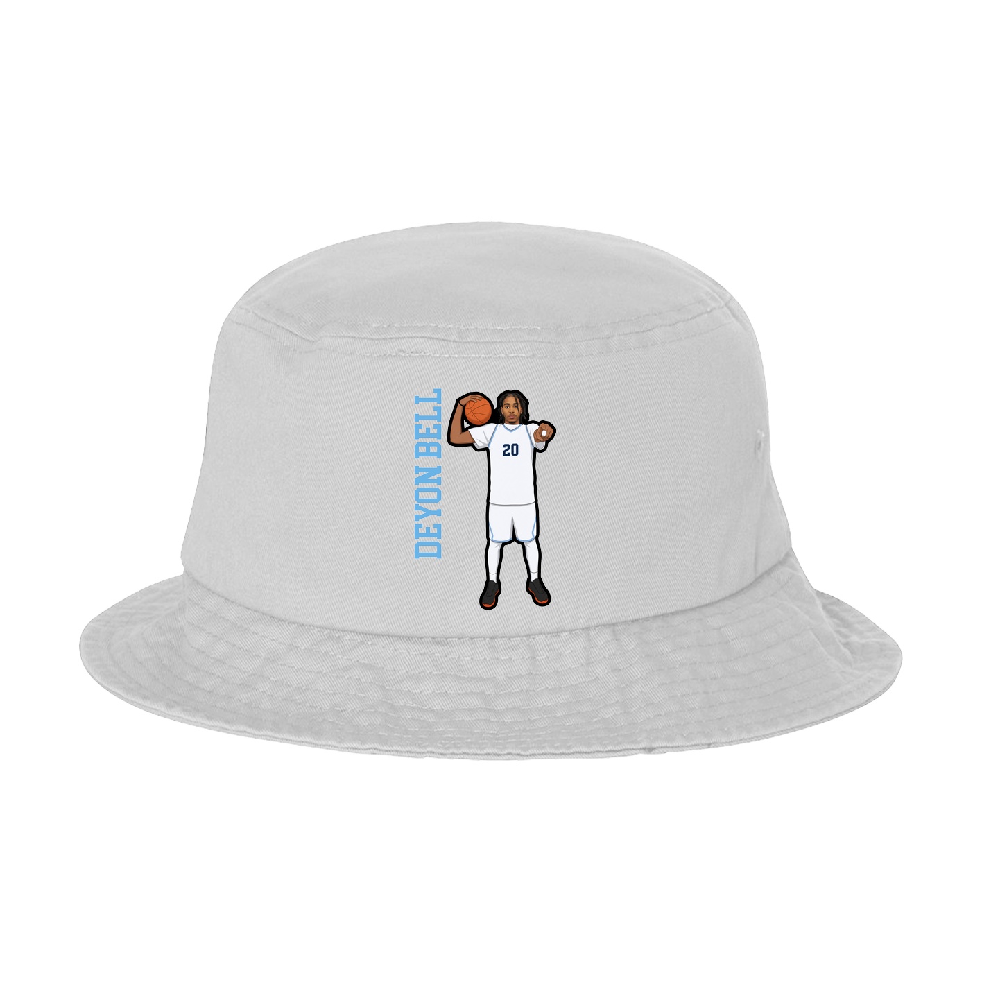 Bucket Cap — Name Vertical in White