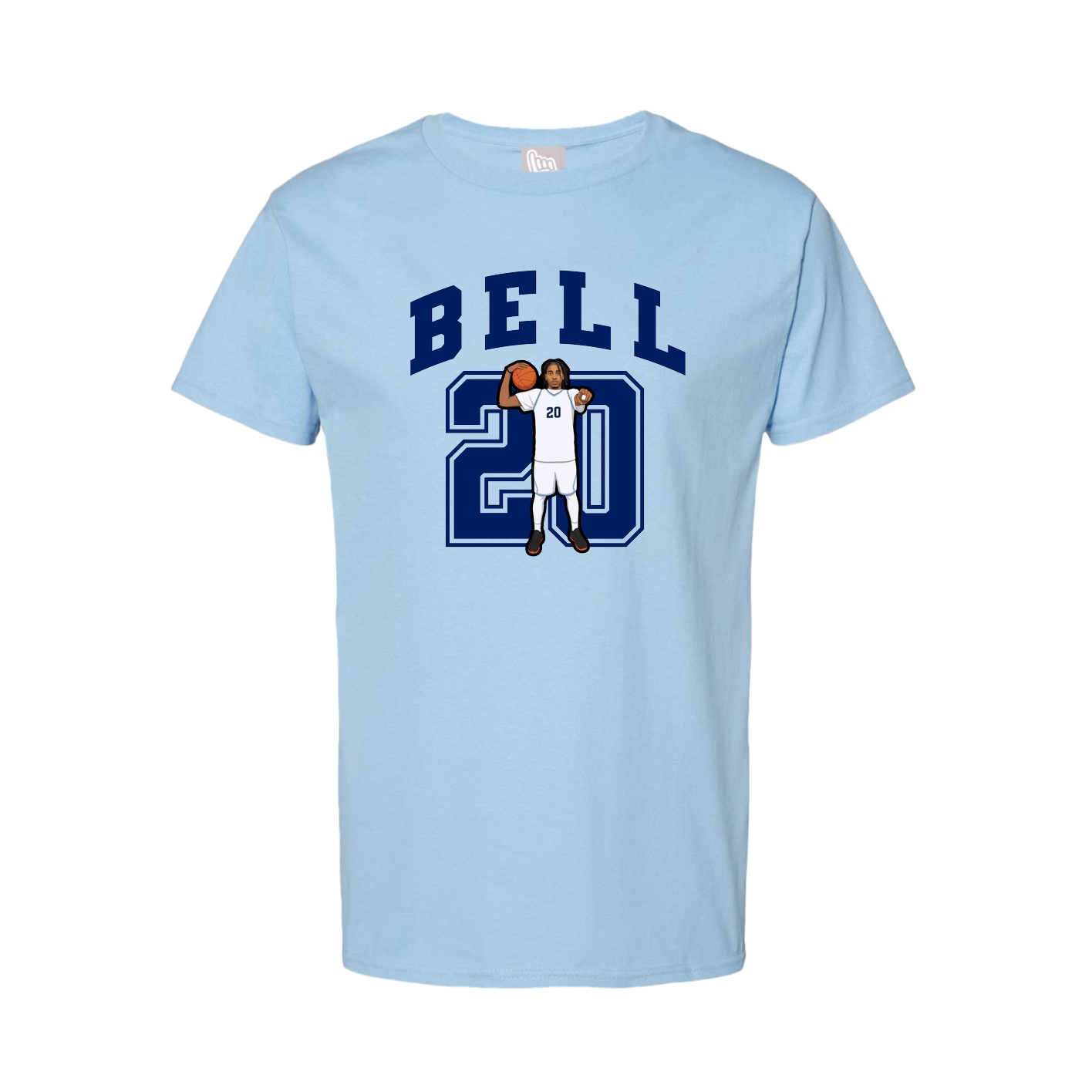 Tee — Number in Light Blue