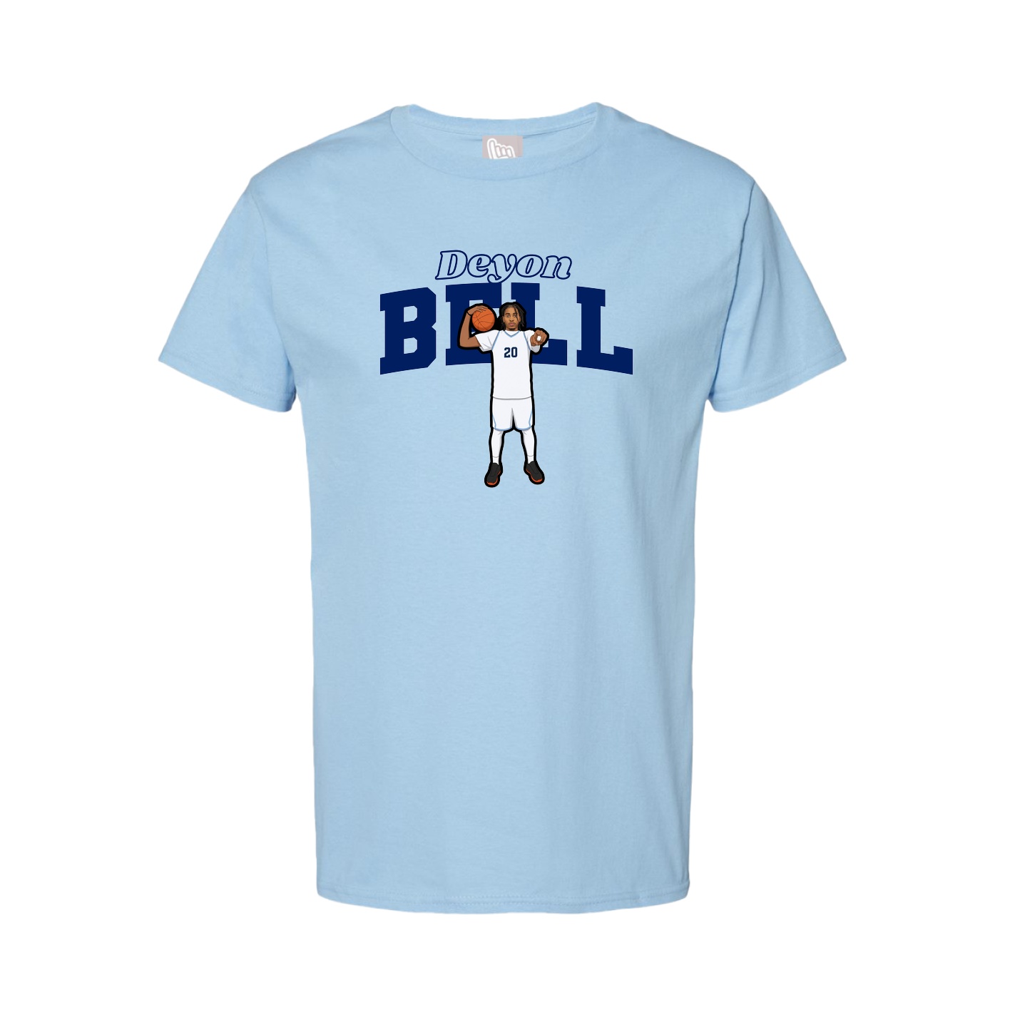 Youth Tee — Name Arch in Light Blue