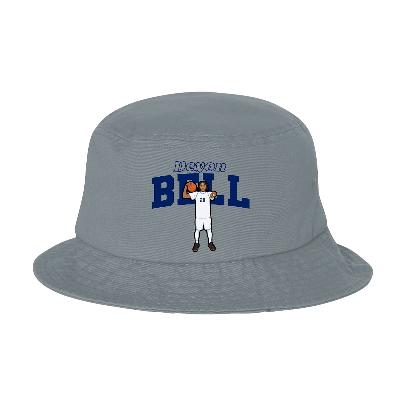 Bucket Cap — Name Arch in Grey
