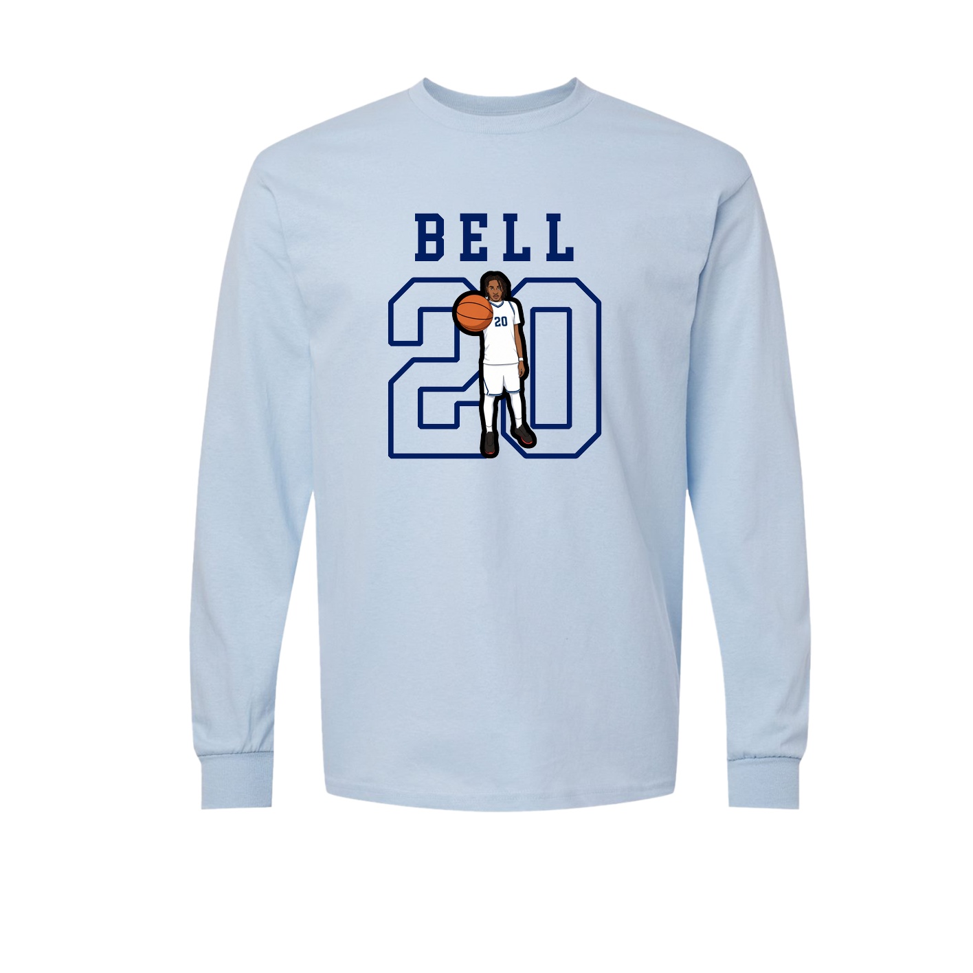 Long Sleeve Tee — Shirsey in Light Blue