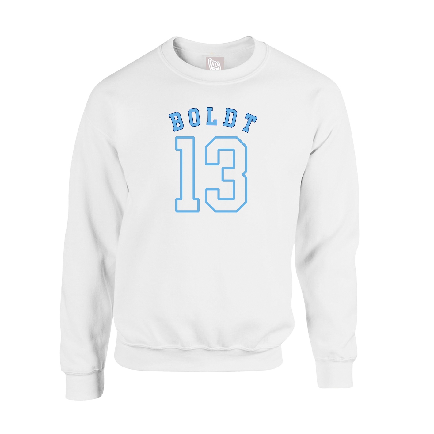 Fleece Crew — Shirsey Arch in White