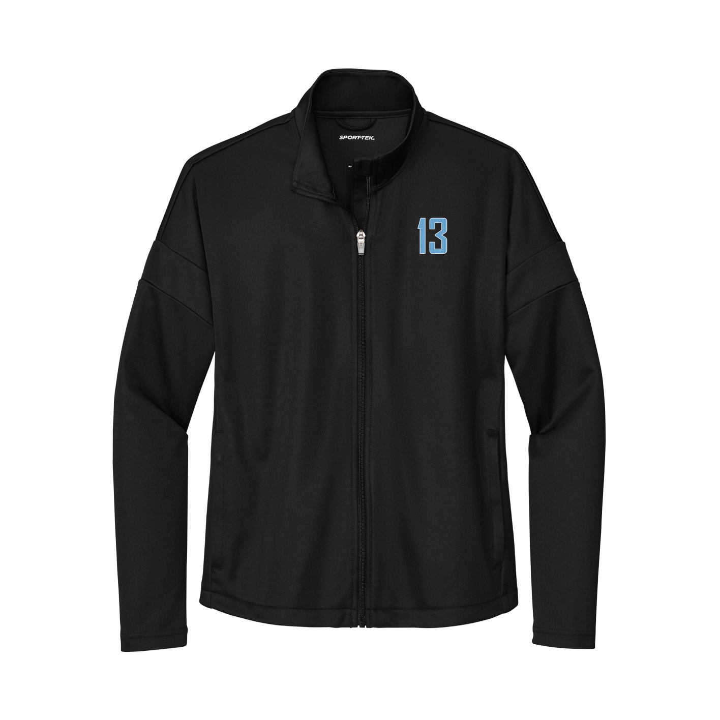 Womens Team Travel Full-Zip Jacket — Front Shirsy in Black