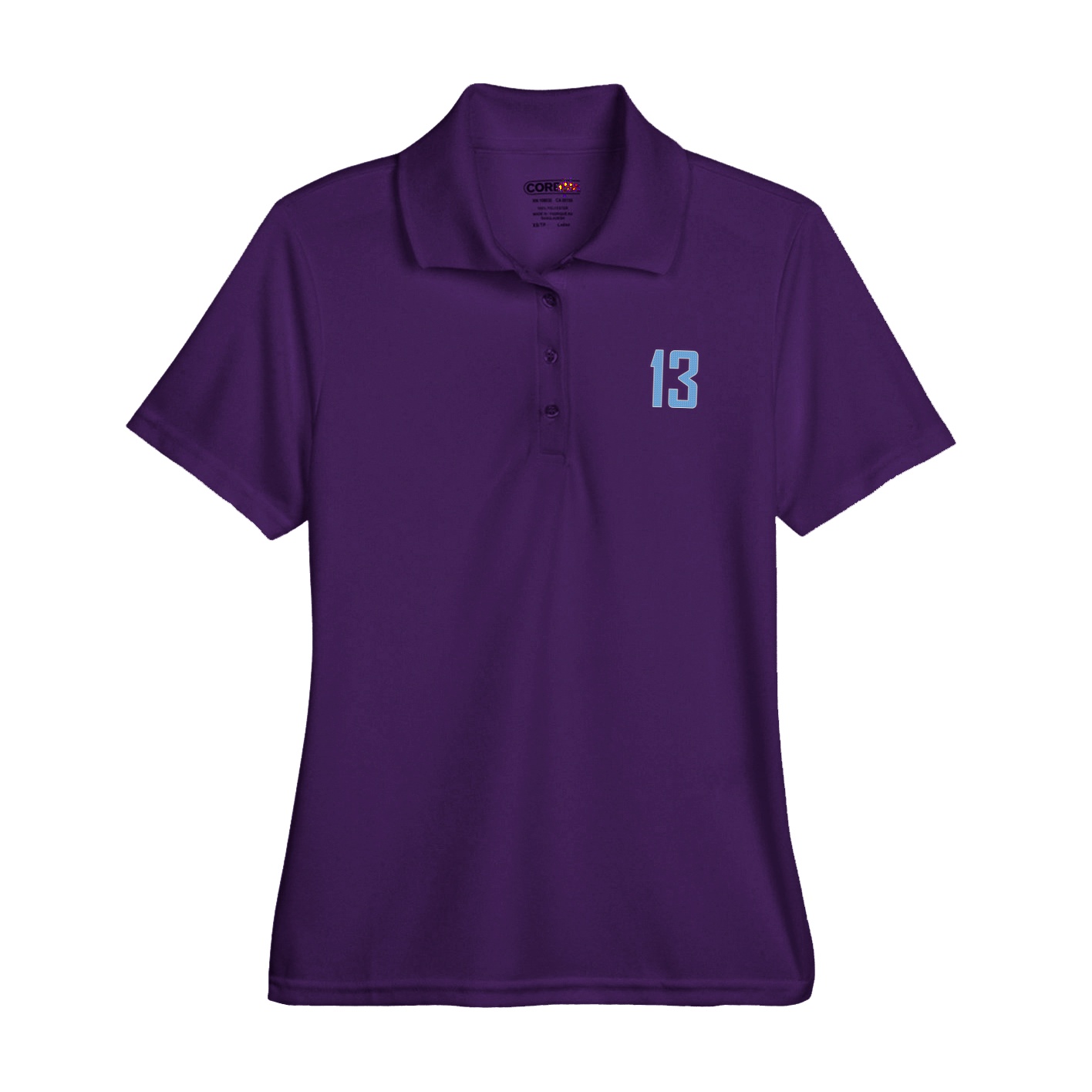 Womens Performance Polo — Front Shirsy in Purple
