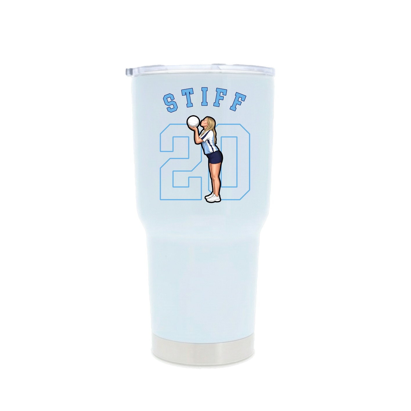 30oz Stainless Steel Tumbler — Shirsey Arch in White