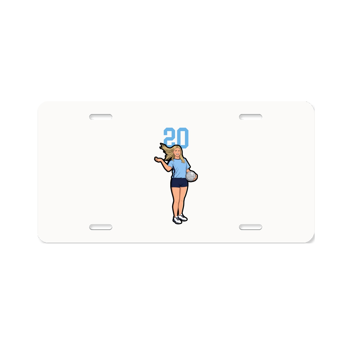 License Plate — Number Top in Classic