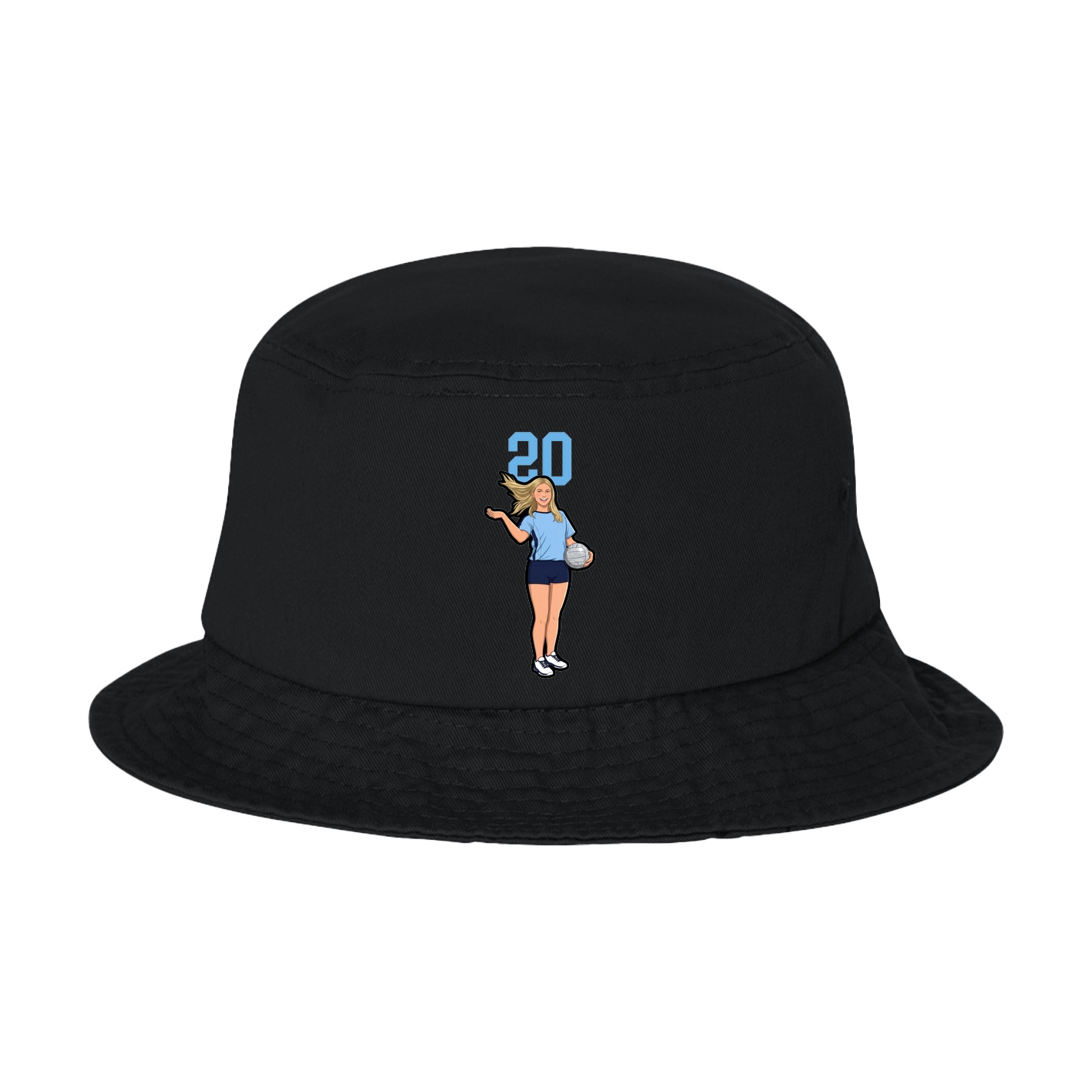 Bucket Cap — Number Top in Black