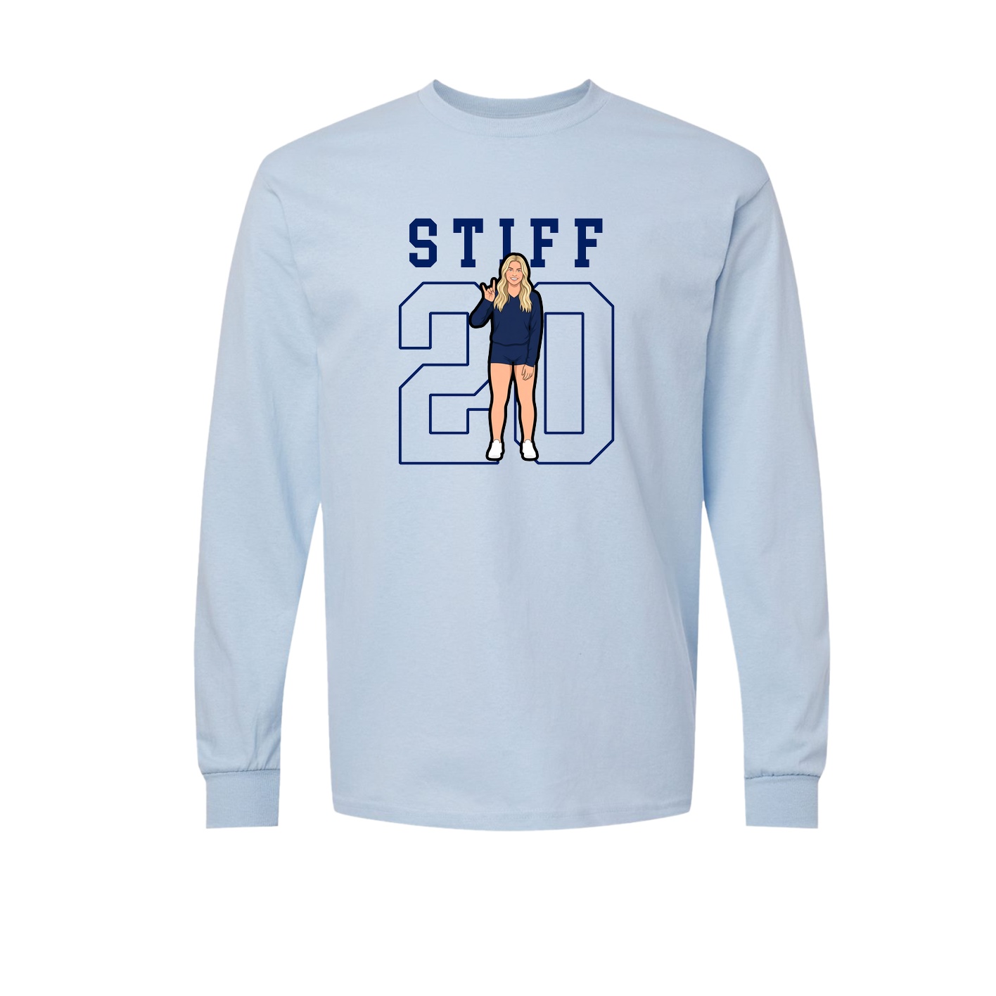 Long Sleeve Tee — Shirsey in Light Blue