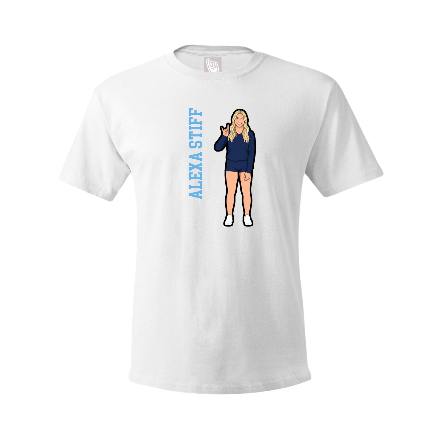 Youth Tee — Name Vertical in White