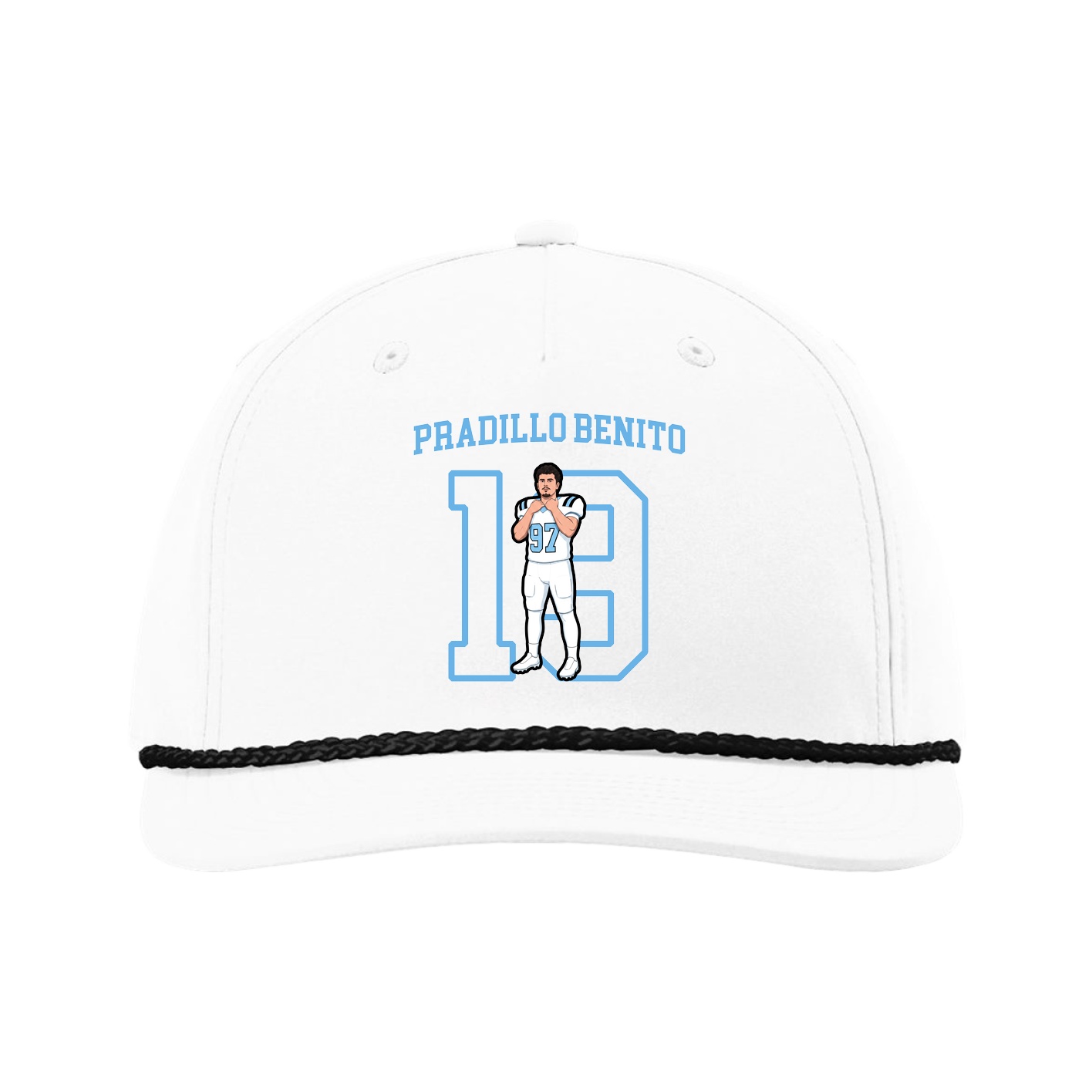 Five-Panel Classic Rope Cap — Shirsey in White