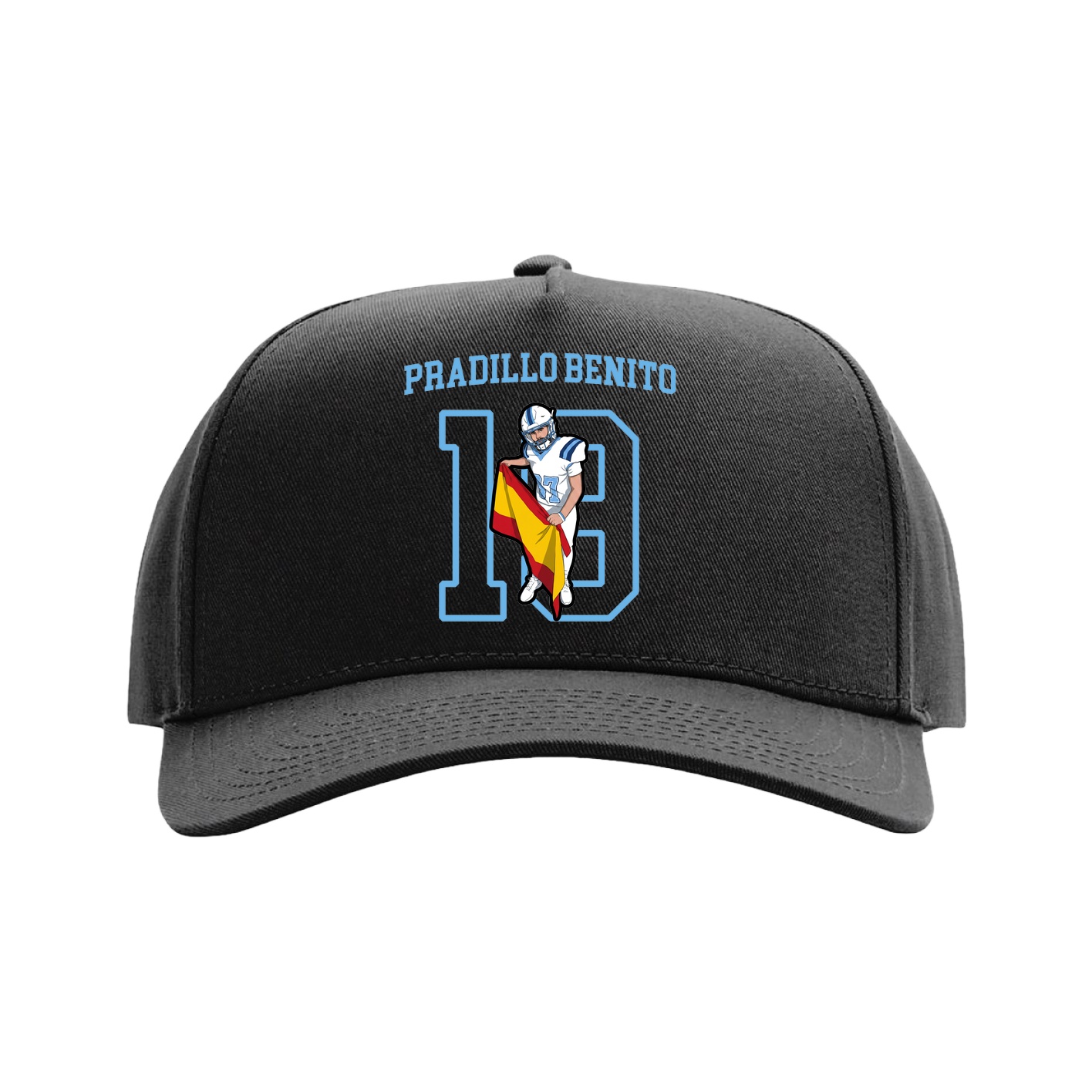 Full Fabric Five-Panel Champ Cap — Shirsey in Black