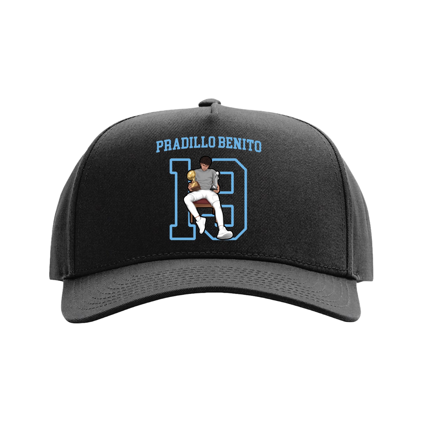Full Fabric Five-Panel Champ Cap — Shirsey in Black