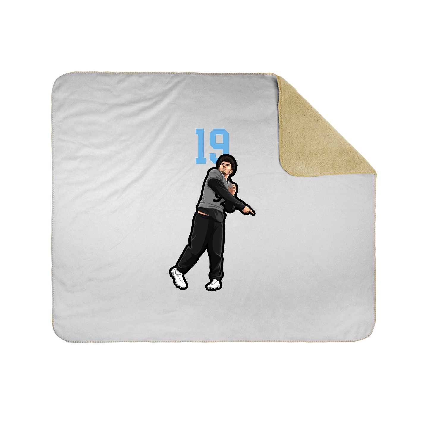 Throw Blanket — Number Top in White