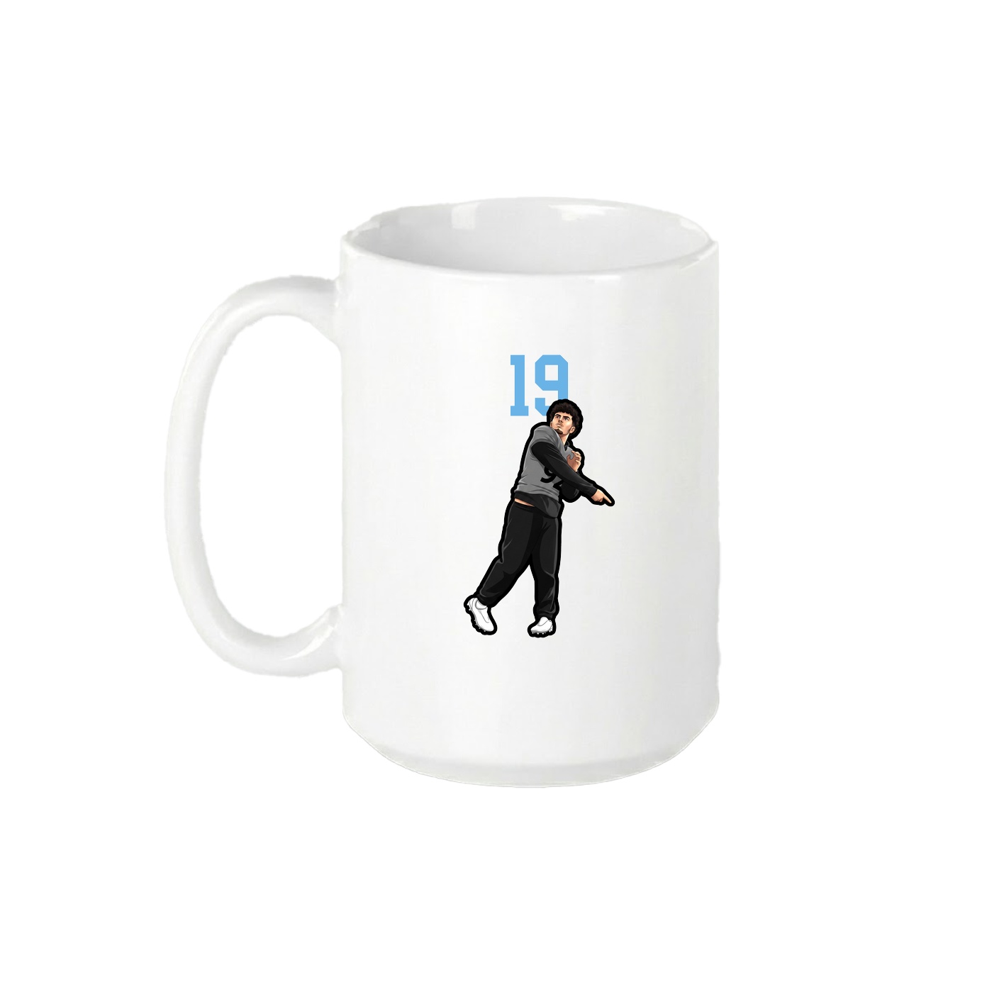 15oz Coffee Mug — Number Top in White