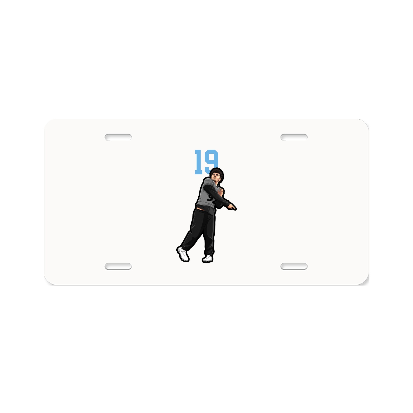 License Plate — Number Top in Classic