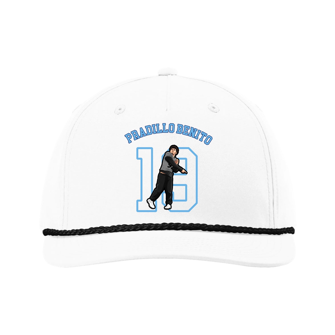Five-Panel Classic Rope Cap — Shirsey Arch in White