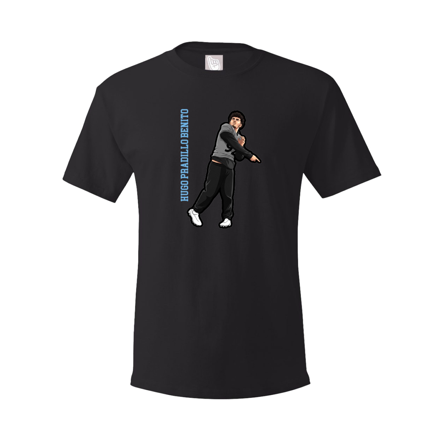 Youth Tee — Name Vertical in Black