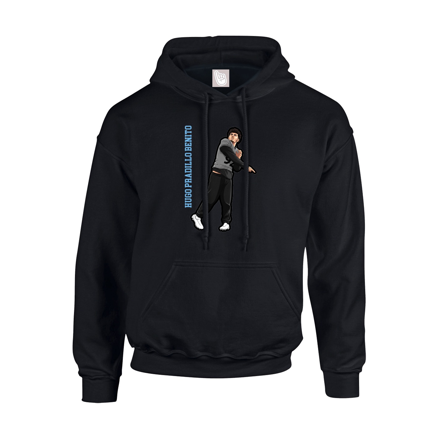 Hoodie — Name Vertical in Black