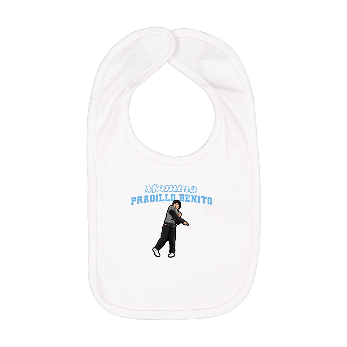Infant Bib — Mothers Day Block in White