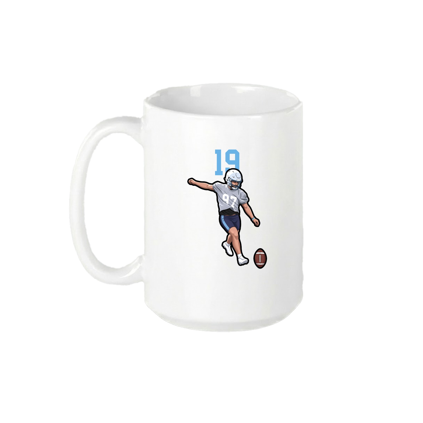 15oz Coffee Mug — Number Top in White