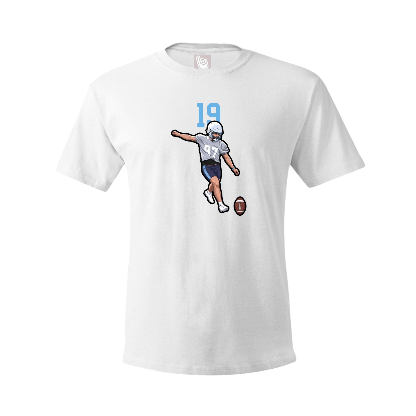 Youth Tee — Number Top in White