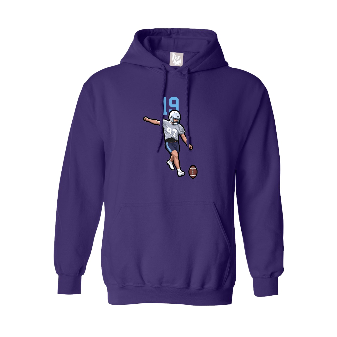 Hoodie — Number Top in Purple